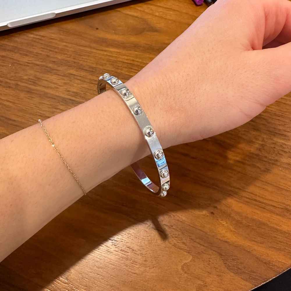 Kate Spade Silver Tone Bangle Bracelet
